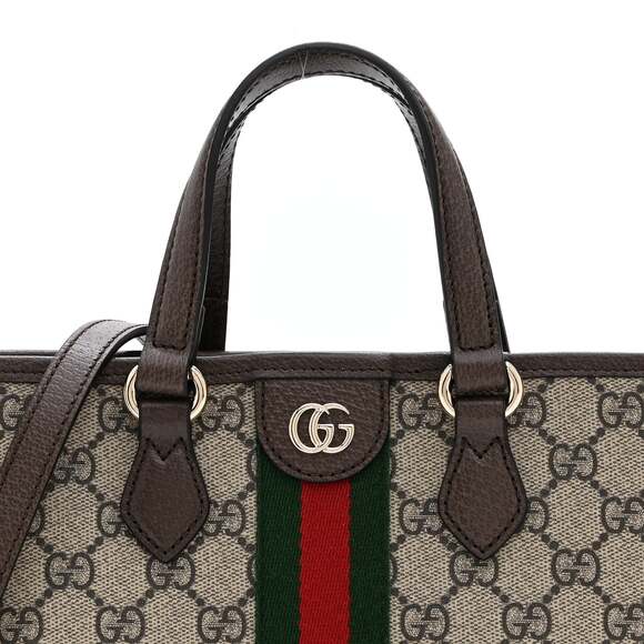 Gg Supreme Textured Calfskin Web Small #219578G15B - Picture 8 of 10